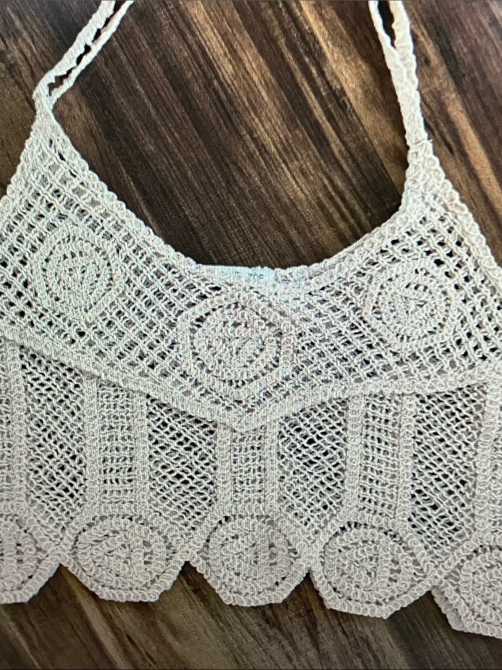 Rachel Zoe Cream Crochet Crop Top